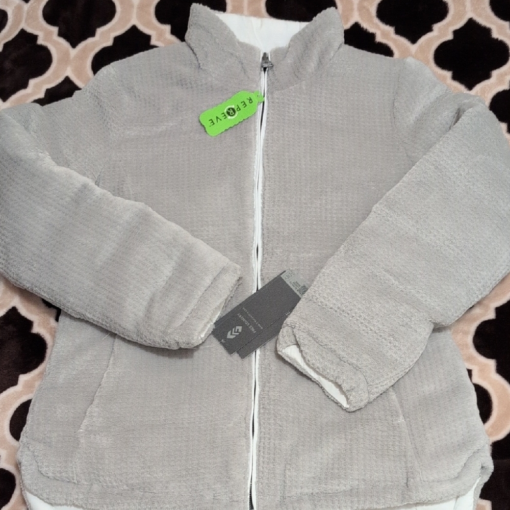 Free Country Women's White Fleece Reversible Jacket Size S